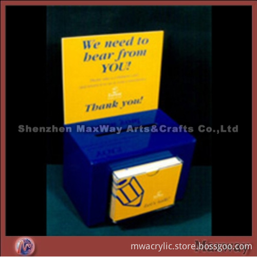 Blue High Grade Acrylic/Perspex Suggestion Box